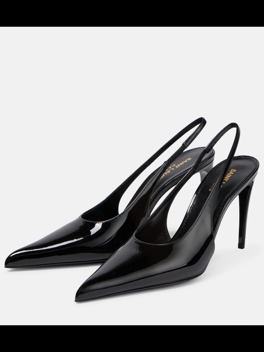 Saint Laurent Paris - Pulp Slingback Black Patent - Stiletto Pumps